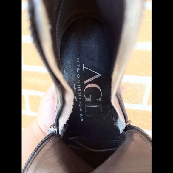 AGL Ella Block Heel Bootie Pewter gray 38.5/8.5 - Picture 11 of 12
